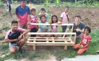 gardening and handiwork for thai schoolchildren