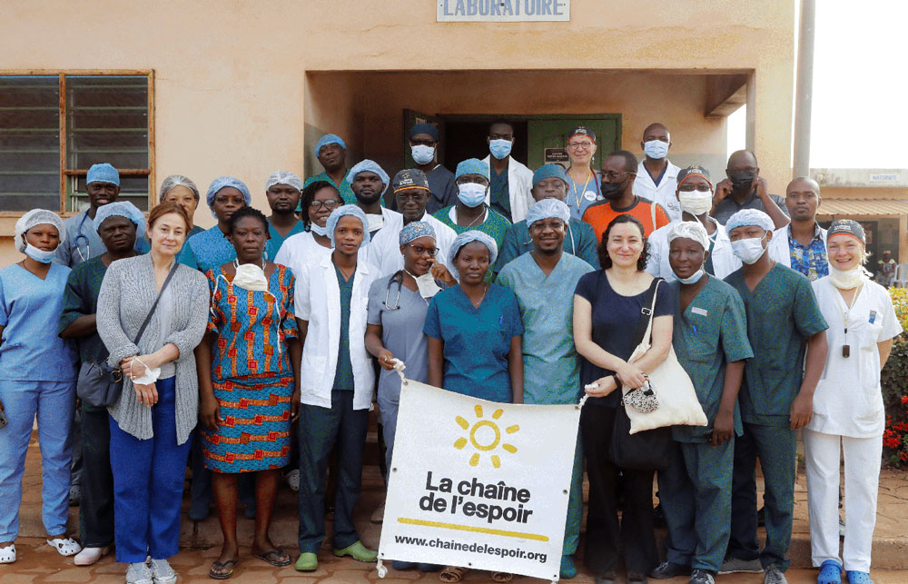 Soignants lors d'une mission au Bénin