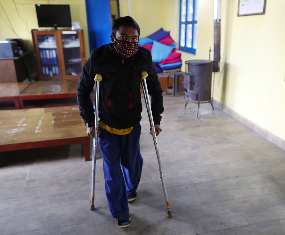 A young man at the Godawari Center in Nepal