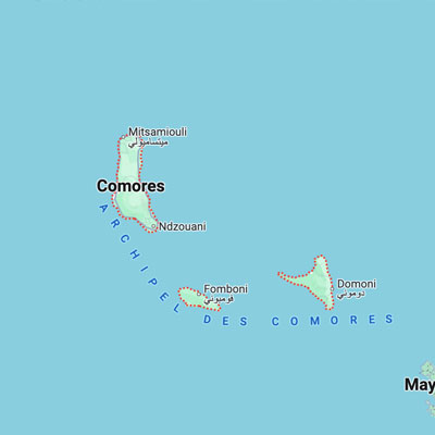 Carte de l'Union des Comores