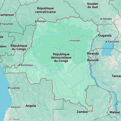 Carte pays République démocratique du Congo