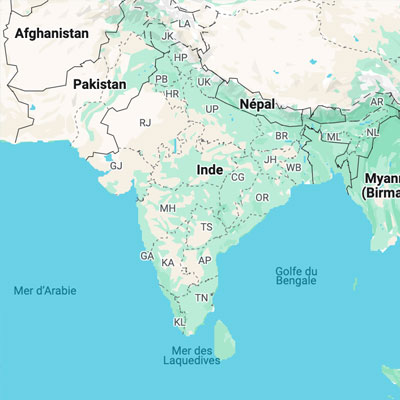Carte pays Inde