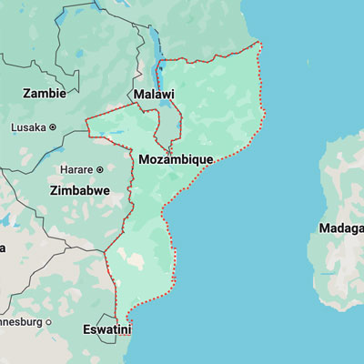 Carte pays Mozambique