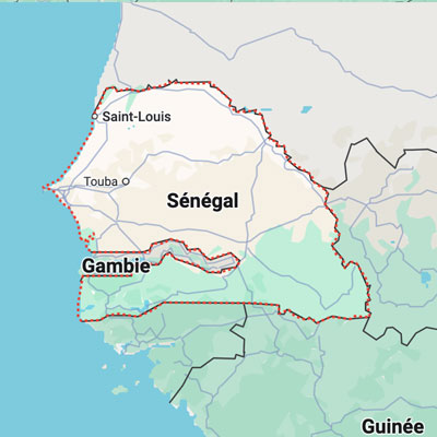 Carte pays Sénégal