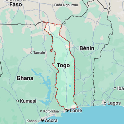 Carte pays Togo