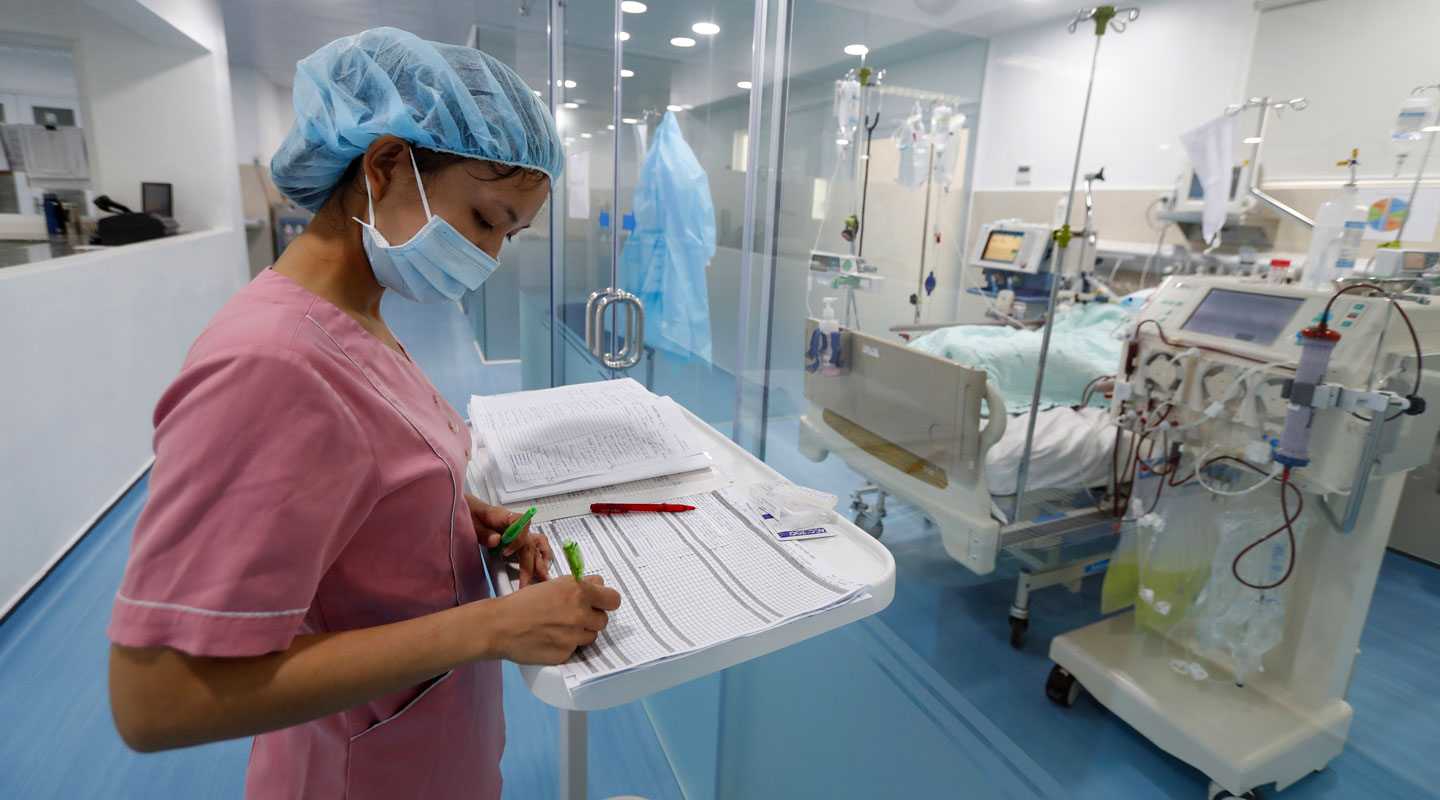 Intensive care unit at Tam Duc Hospital in Ho Chi Minh City, Vietnam