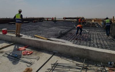 Travaux de construction de l'hôpital au Sinjar